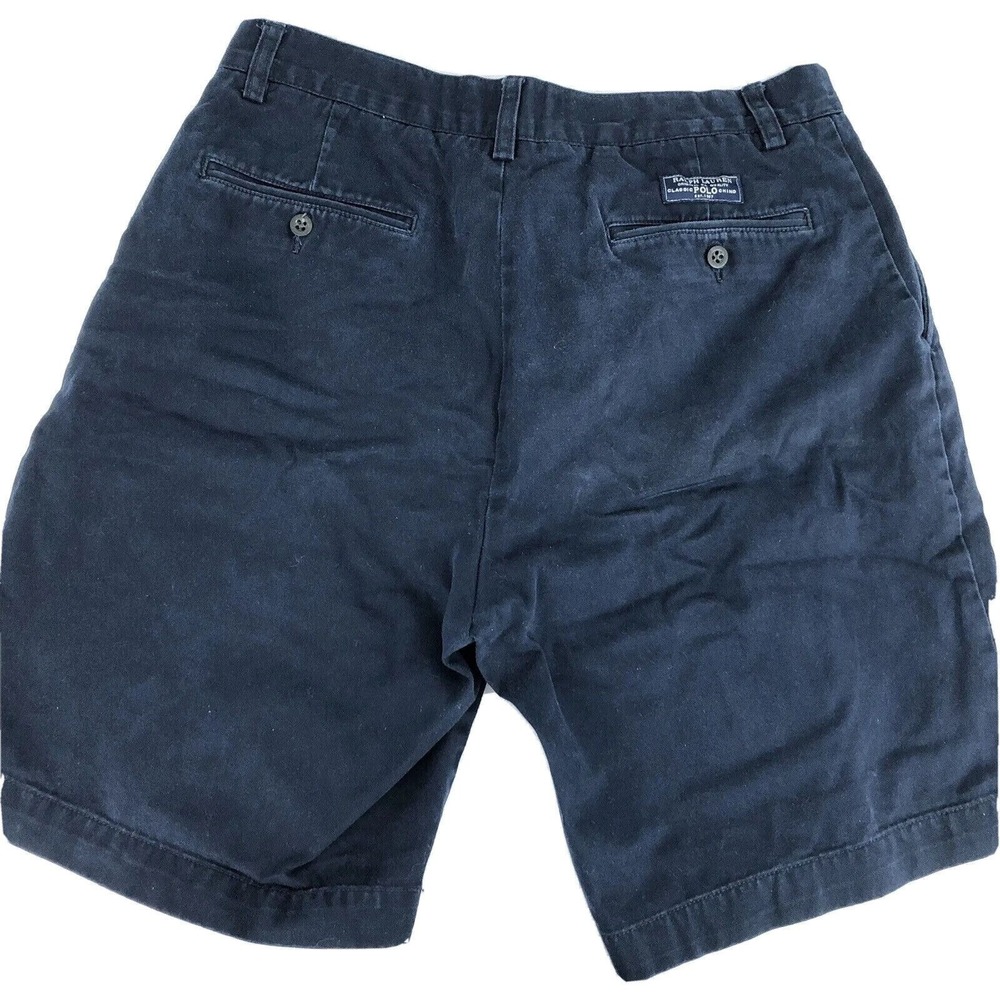 Polo Ralph Lauren Men's Size 33 Waist Navy Blue 9" Inseam Chino Prospect Shorts
